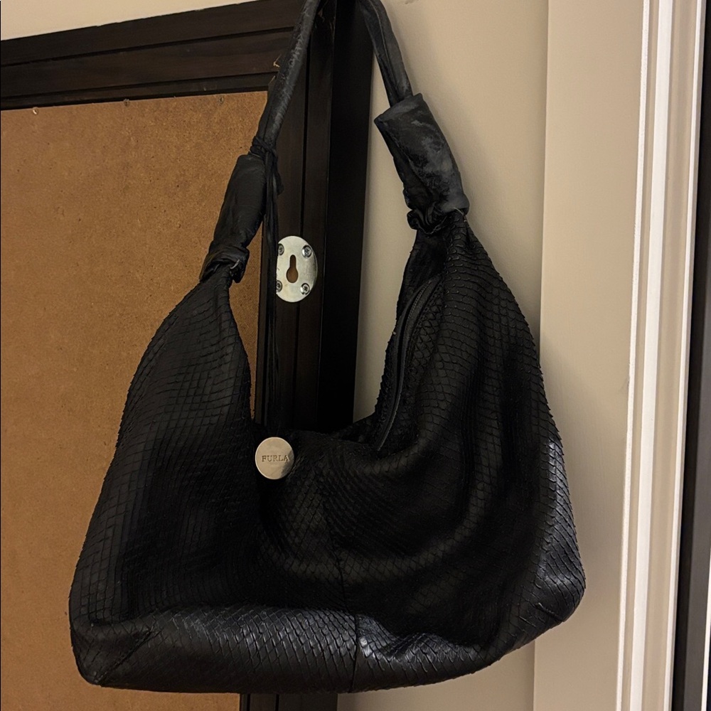 Furla Black Leather Tote